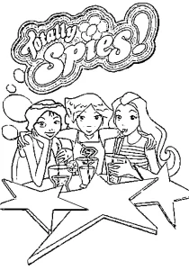coloriage Totally Spies et decoupage