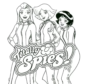 coloriage Totally Spies à imprimer pour enfant de 7 ans