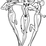 coloriage Totally Spies pour enfant de 4 ans