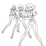 coloriage Totally Spies pour enfants a imprimer gratuit