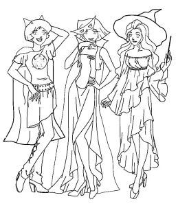 coloriage Totally Spies à imprimer pdf gratuit