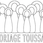image de coloriage Toussaint pour enfant