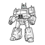 coloriage Transformers pour enfant de 3 ans
