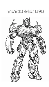 image de coloriage Transformers pour enfant