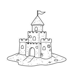 coloriage Un château de sable en ligne