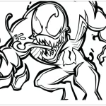 coloriage Venom pour enfant de 5 ans