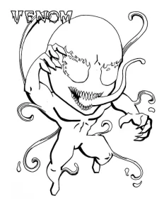 coloriage Venom à imprimer a4