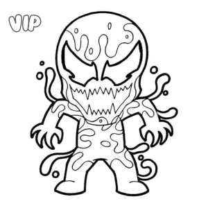 coloriage Venom à imprimer pour enfant de 10 ans