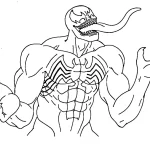 coloriage Venom pour enfant de 5 ans