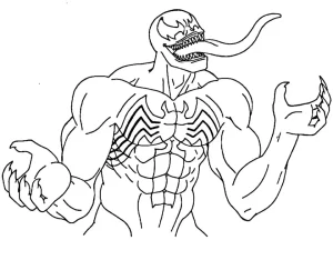 coloriage Venom pour enfant de 5 ans