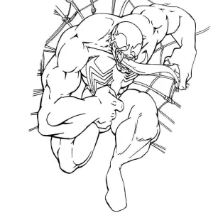 coloriage Venom pour enfant de 5 ans