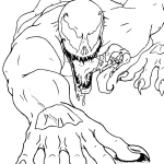 coloriage Venom à imprimer pour enfant de 9 ans
