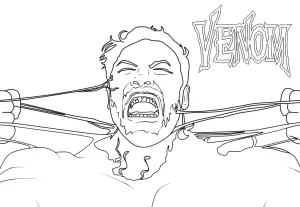 coloriage Venom à imprimer pour enfant de 3 ans