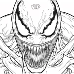 coloriage Venom pour enfant de 8 ans