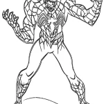 coloriage Venom à imprimer pour enfant de 3 ans