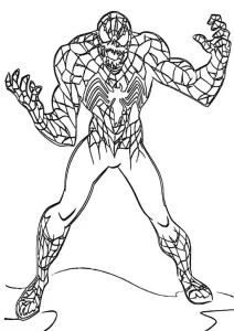 coloriage Venom à imprimer pour enfant de 3 ans