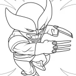 coloriage Wolverine pour enfant a imprimer gratuit