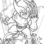 coloriage Wolverine pour enfant de 7 ans