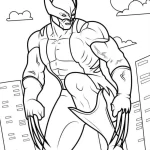 coloriage Wolverine pour enfant de 4 ans