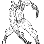 coloriage Wolverine à imprimer pour enfant de 7 ans
