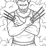 coloriage Wolverine et decoupage a imprimer gratuit