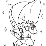 image pour coloriage Wolverine enfant