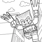 coloriage Wolverine et découpage à imprimer