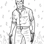 coloriage Wolverine a colorier en ligne
