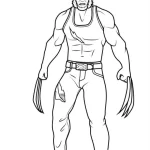 coloriage Wolverine à imprimer pour enfant de 8 ans