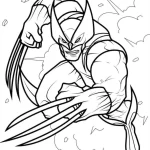 coloriage Wolverine à imprimer pour enfant de 6 ans