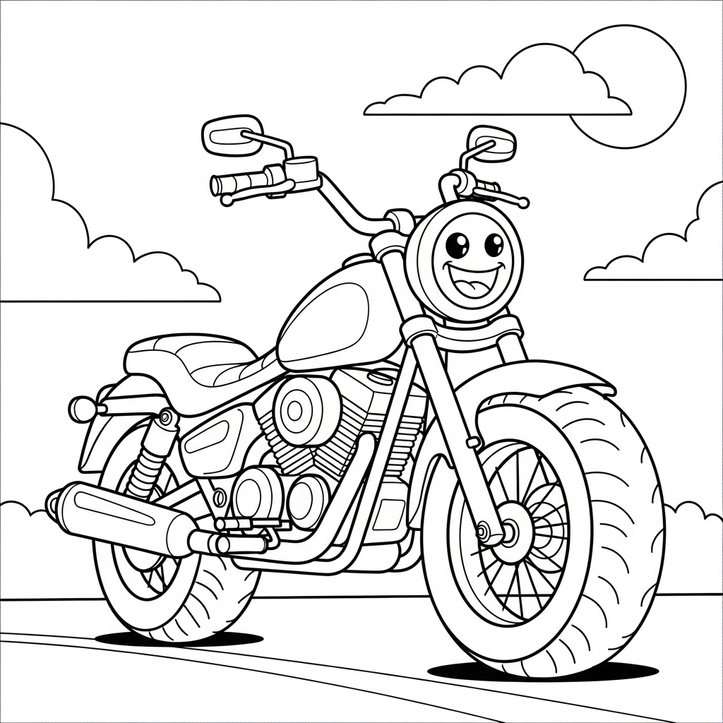 Tranh tô màu Moto