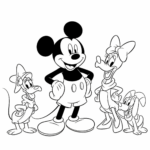 coloriage Mickey et ses amis gratuit a imprimer