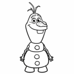 coloriage Olaf de La Reine des Neiges educatif pour enfant