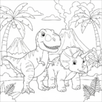 coloriage Dinosaure update à imprimer a4