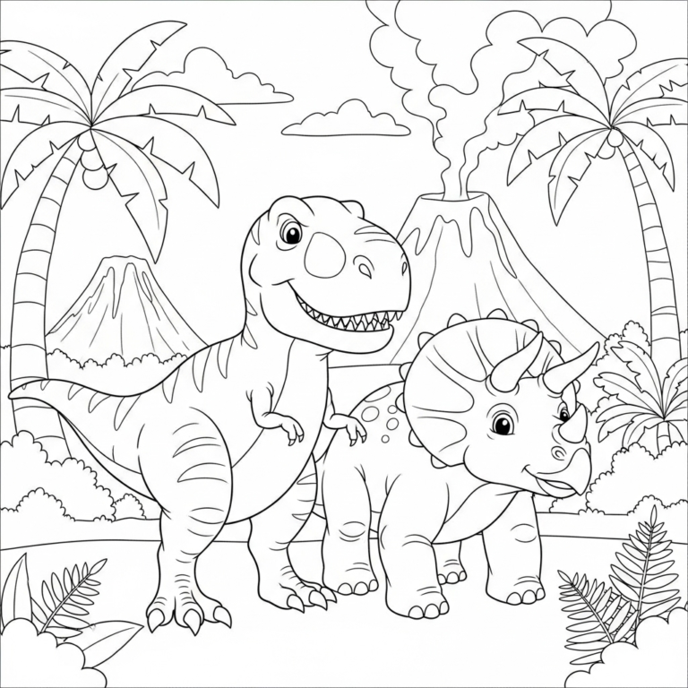 Tranh tô màu Dinosaure