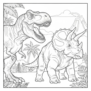 coloriage Dinosaure update pour enfants a imprimer gratuit