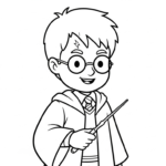 coloriage Harry Potter update et decoupage