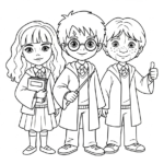 coloriage Harry Potter update pour enfants a imprimer gratuit