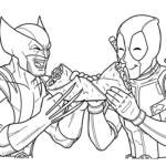 coloriage Wolverine updated à imprimer
