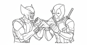 coloriage Wolverine updated à imprimer
