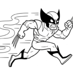coloriage Wolverine updated pour enfant de 6 ans