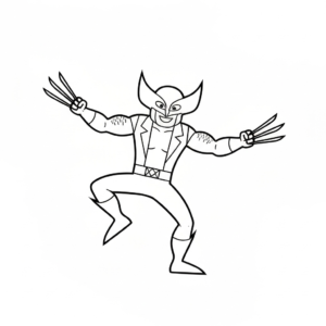 image de coloriage Wolverine updated pour enfant