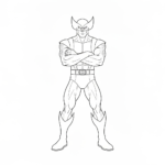 imprimer coloriage Wolverine updated gratuit