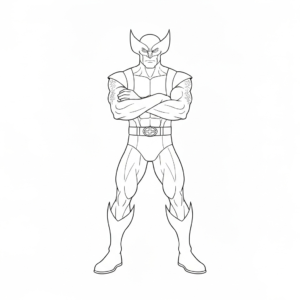 imprimer coloriage Wolverine updated gratuit
