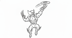 coloriage Wolverine updated pour enfant de 8 ans