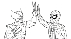 coloriage Wolverine updated educatif pour enfant