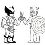 coloriage Wolverine updated pour enfant de 6 ans