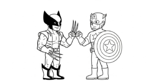 coloriage Wolverine updated pour enfant de 6 ans