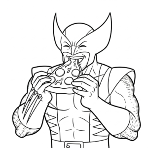 coloriage Wolverine updated pour enfant de 2 ans