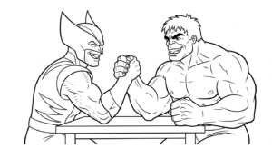 coloriage Wolverine updated pour enfant de 3 ans